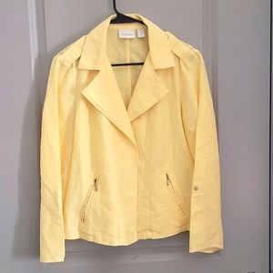 Chico's Linen Jacket size 2  Yellow
